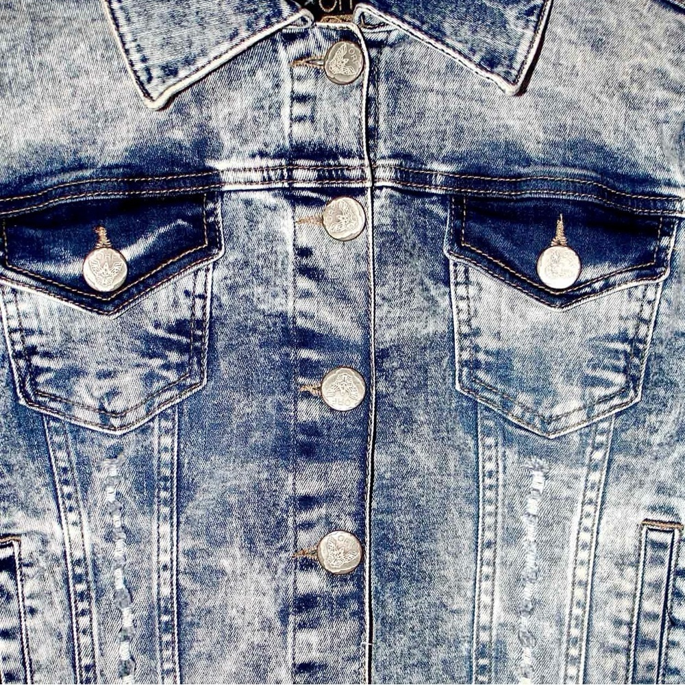Iconic Rock Jimmy Hendrix Custom Denim Jacket - S/M - Sexy Party Cocktail - Madz - Picture 9 of 17
